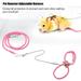 Ccdes Pet Hamster Adjustable Harness Small Rat Mouse Training Lead Leash with Finder Bell Rat Harness Mouse Harness