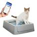 PetSafe ScoopFree Crystal Smart Self-Cleaning Cat Litter Box Phone App Connected Gray