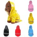 Shulemin Dog Raincoat Poncho Water Proof Clothes with Hood Pet Waterproof Jacket Outdoor Costume Apparel Blue