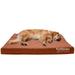 FurHaven Pet Products Indoor/Outdoor Oxford Memory Top Deluxe Mattress Pet Bed for Dogs & Cats - Chestnut Jumbo