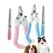 Dog Nail Grooming Scissors Trimmer Set Nail Clippers with Free File Set Safe Guard to Avoid Over-cutting Nail