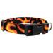 Orange Flame Dog Collar - Size - Medium