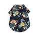 Pet Summer Printed Short Sleeves Shirt Dog Costume Dog Thin Costume Pineapple Pattern Dark Blue 2XL