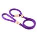 Alvalley Rope Dog Leashes with Stopper - Slip Leads - Soft Braided No-Pull Gentle Leash - Adjustable for Small Medium Large Extra Large Dogs (Purple 4 ft or 123 cms Long 1/2 in or 13 mm Thick)
