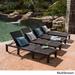 Jamaica Outdoor Wicker Chaise Lounge (Set of 4) by Christopher Knight Home