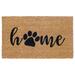 RugSmith Black Machine Tufted Home Paws Doormat, 18"x30"