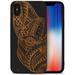 Case Yard Wooden Case for iPhone-XS-Max Soft TPU Silicone cover Slim Fit Shockproof Wood Protective Phone Cover for Girls Boys Men and Women Supports Wireless Charging Pug Face Design