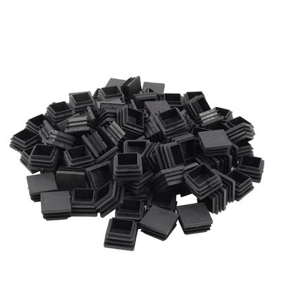 Furniture Table Square Leg Tube Pipe Insert End Cap Black 32mm x 32mm - 1.3" x 1.3" x 0.7"(L*W*H)