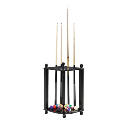 Hathaway Regent 28-in Corner Floor Billiard Cue Rack - Black Finish