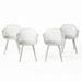 Tate Outdoor Modern Dining Chair Set of 4 White