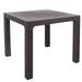 Sunnydaze Outdoor Plastic Rattan Patio Dining Table - Black - 31.5 Square