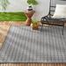 Nicole Miller New York Patio Country Luna Contemporary Geometric Indoor/Outdoor Area Rug Black/Grey 5 2 x7 2