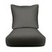 RSH DÃ©cor Indoor Outdoor Deep Seating Cushion Set 23â€�x 24â€� x 5â€� Seat and 24â€� x 19â€� Back Solid Charcoal Grey