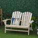 Outsunny 2-Person Adirondack Loveseat Wood Natural