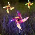 EpicGadget Solar Wind Spinner Light Garden Stake Pinwheels Wind Spinners Solar Powered Color Changing LED Pinwheels Light for Outdoor Indoor Gardening Yard Pathway Decoration (2 Pieces)