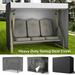 ODOMY Outdoor Heavy Duty 420D 3 Seater Swing Seat Chair Hammock Cover Garden Patio Furniture Protector