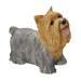 Grey Brown Yorkshire Puppy Dog Statue Sculpture Figurine