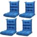 LELINTA 4 Pcs 44Inch Patio Chaise Lounger Cushion for Rocking Chair Indoor/Outdoor Lounger Cushions Rocking Chair Pads Sofa Cushion - Thick Padded Seat Cushion Swing Seat Sets Cushion s with Ties