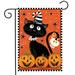 Black Kitty Halloween Garden Flag Jack O lantern 12.5 x 18 Briarwood Lane
