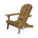 GDF Studio Kandyce Outdoor Acacia Wood Folding Adirondack Chair Natural