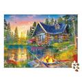 Collections Etc 500-Piece Sun Kissed Cabin Jigsaw Puzzle