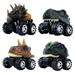 DINOBROS Pull Back Dinosaur Car Toys 4 Pack Dino Toys for 3 Year Old Boys and Toddlers T-Rex Dinosaur Games Monster Truc