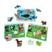 Melissa & Doug Peg Puzzle Bundle - Farm Animals Pets and Sea Creatures