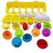 OMG matching eggs - toddler toys - educational color & recognition skills study toys for learn color & shape match egg set for age 2 years old and 2 years up kid baby toddler boy girl. (12 eggs)