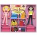 Melissa & Doug Abby and Emma Deluxe Magnetic Wooden Dress-Up Dolls Play Set (55+ pcs) Abby & Emma