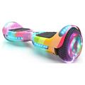 Flash Wheel Hoverboard 6.5 Bluetooth Speaker with LED Light Self Balancing Wheel Electric Scooter Rainbow Wave