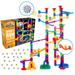 Marble Genius Glow Marble Run Set Marble Maze Glow in The Dark (200 pcs) STEM Educational Building Block Toy Instruction App Access & Full Color Instruction Manual Great Gift for Kids Super Set