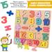 LNKOO Wooden Number Puzzle 123 Number Puzzles for Toddlers 2 3 4 5 Years Old Educational Learning Toys for Toddlers Number Toys with Puzzle Board & Number Blocks Best Gifts for Girls and Boys