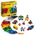 LEGO Classic Bricks and Wheels Kit 11014 Play and Create Your Own Version of LEGO Masters Includes a Toy Car Train Bus Robot Skateboarding Zebra Race Car Bunny in a Wheelchair and More