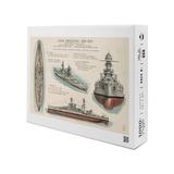 USS Arizona Battleship Technical (1000 Piece Puzzle Size 19x27 Challenging Jigsaw Puzzle for Adults and Family Made in USA)