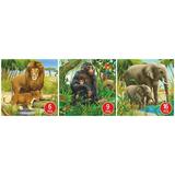 D-Toys Lion Monkey Elephant Children s Jigsaw Puzzle Animal 3-Pack - 6 9 & 16 Piece Jigsaw Puzzle