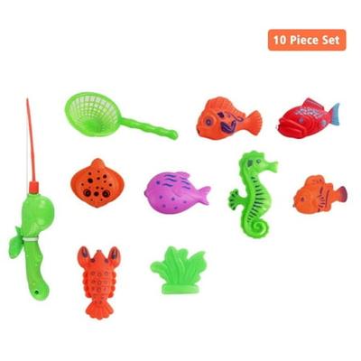 18pcs Bath Toys For Kids Fishing Magnetic Toys Floating Fishing Game 