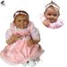 PULLIMORE 22 Reborn Newborn Baby Doll Girl Handmade Lifelike Silicone Vinyl Weighted Alive Lovely Cute Doll Gifts