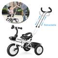 Odoland Kids Tricycles Push Bike for 1-5 Years Old Toddler Bicycle Toddler Tricycle Stroller Tricycle Walker With Retractable Push Handle Safe Belt & 2 Storage baskets