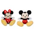 Minnie & Mickey Mouse Tiny Big Feet 2pc Set Small Plush Toy Doll