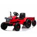 Kids Electric Tractor Car 12V Power Children Ride On Toy Pedal Powered Kids Ride on Car Children s Riding Car with R/C Parental Remote Leather Seat MP3 Player Lights for 3 to 6 Years