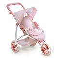 Badger Basket Folding Three Wheel Doll Jogging Stroller - Pink/Gingham