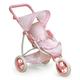 Badger Basket Folding Three Wheel Doll Jogging Stroller - Pink/Gingham