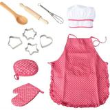 Kids Chef Costume 11pcs Kids Cooking and Baking Set - Kids Chef Role Play for Little Boys and Girls Includes Apron Chef Hat Cookie Cutter for 3+ Year Old Kids Birthday Christmas Xmas Gifts