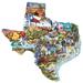 SunsOut Welcome to Texas! 1000 Piece Shaped Jigsaw Puzzle 95373