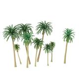 MABOTO 15pcs Miniature Scenery Layout Model Tree Palm Trees Train Coconut Rainforest Home Garden Decoration
