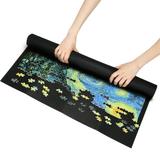 LELINTA Jigsaw Puzzle Roll Mat Puzzle Storage Saver Black Felt Mat No Folded Creases Jigroll Up to 1 500 Pieces