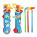 Childrens Golf SetKid S Plastic Golf Set Toy Cart Caddy Balls Bag Outdoor Garden Game