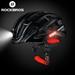 ROCKBROS Cycling Helmet Bike Helmet With Front Light Taillight and Side lights( 57-62cm Universial adjustment 24 Vents USB Waterproof)