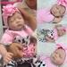 Ktaxon Handmade Newborn Lifelike Silicone Vinyl Sleeping Girl Doll Playset 2 Pieces