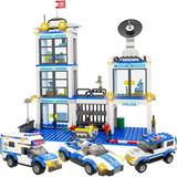 Exercise N Play 736 Pieces City Police Station Building Kit Police Car Toy City Police Blocks Sets with Cop Car & Patrol Vehicles Gift for Boys Girls 6-12